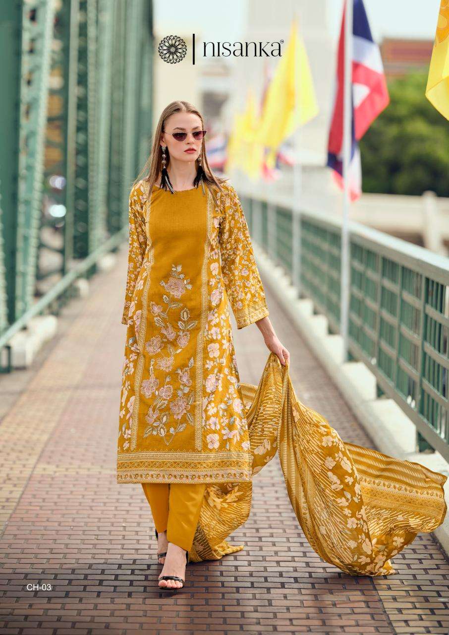 Nisanka mills & emb cashmere vol 2 Surat dress materials wholesale market