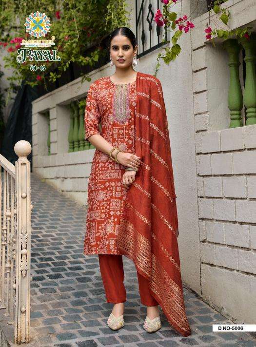 Passion tree payal vol 5 Wholesale kurti manufacturer in Kolkata