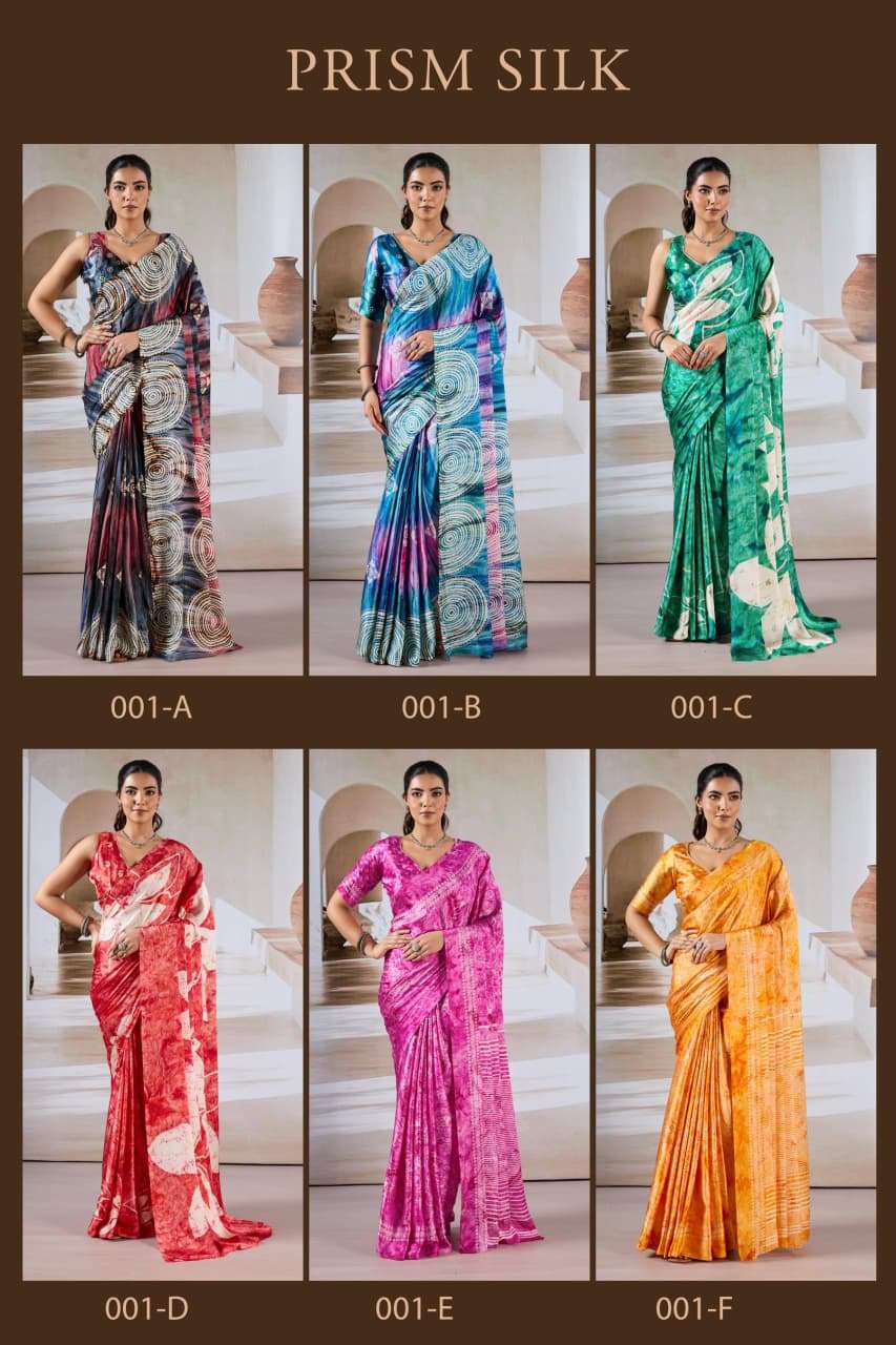 Prism Silk 001 A To F Wholesale Indian sarees in Ahmedabad
