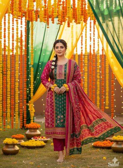 Sahilprints digital printed pakistani suits  supplier in kolkata