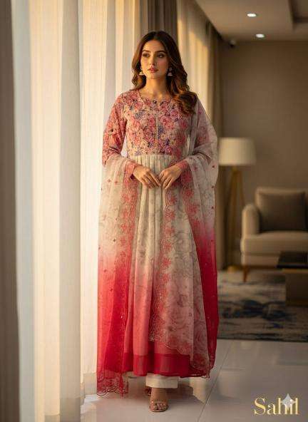 Sahilprints printed gown Kurtis wholesale price in Gujarat