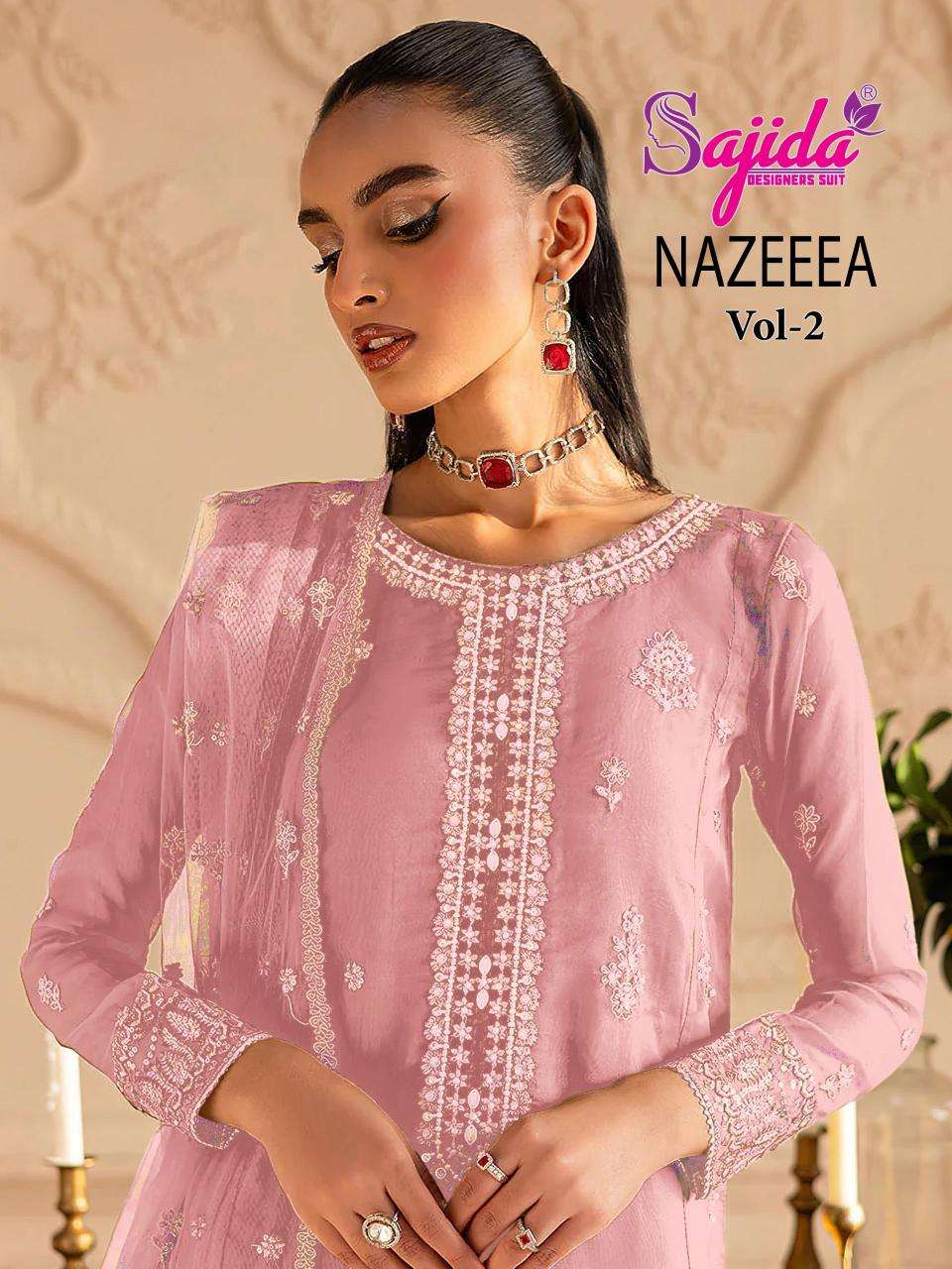 Sajida nazeeea vol 2 d.no 1092-A-B-C-D pakistani suits collections in hydrabad