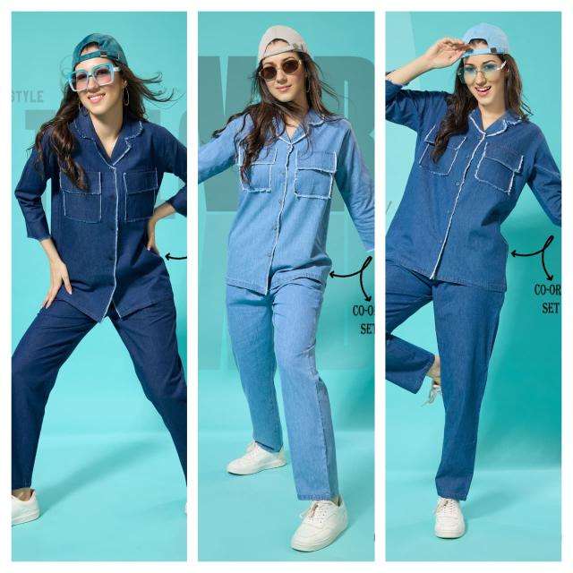 Shorya denim wholesale co ord sets Wholesale kurti market in Pune