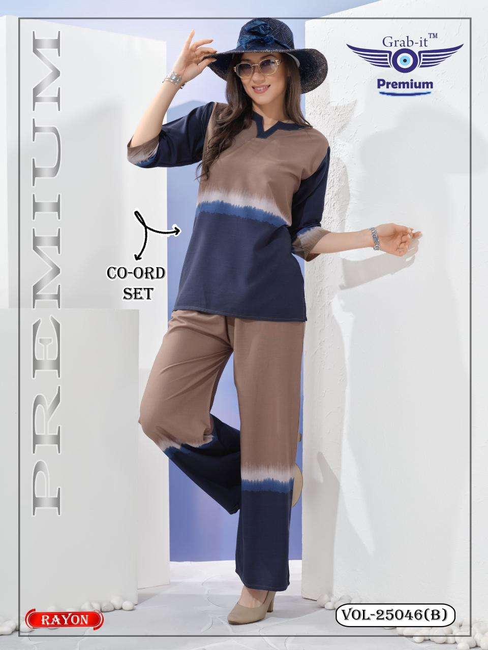 Shorya rayon border print coord set Party wear kurti wholesalers in India