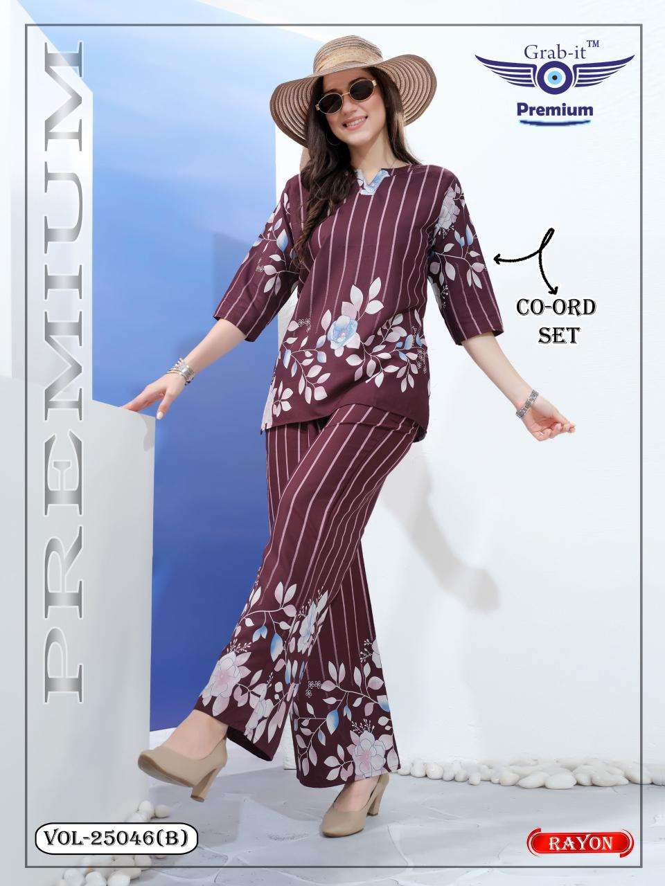 Shorya rayon border print coord set Party wear kurti wholesalers in India