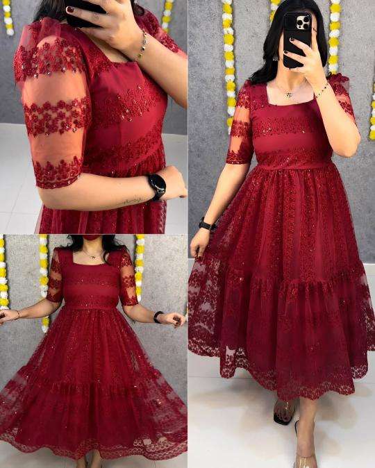 Shree salasar flower embroidery Kurti wholesale market in ahmedabad