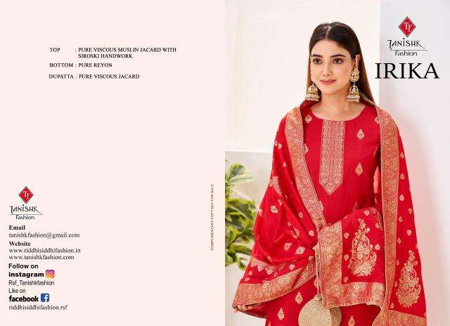 Tanishk irika Indian dress material wholesalers in ahmedabad