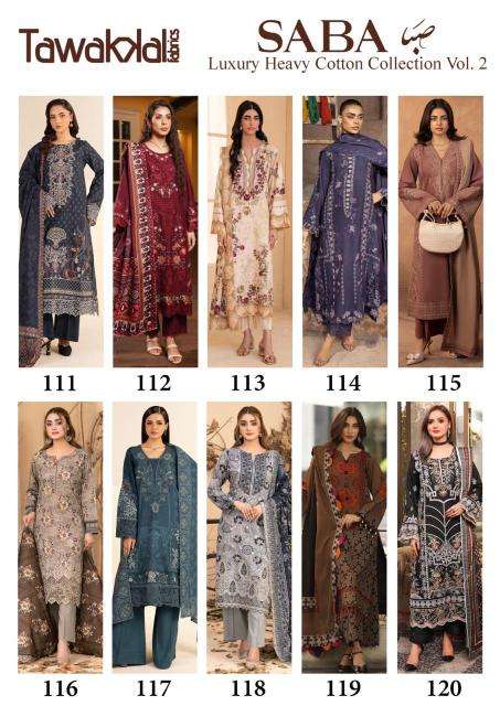 Tawakkal saba vol-2 Wholesale dress material price list