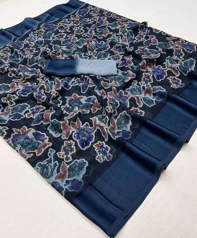 Tulsi beautiful flowers Saree manufacturer in Kolkata 