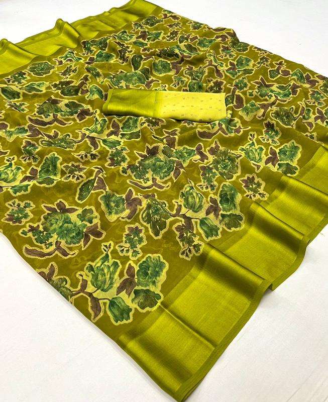 Tulsi beautiful flowers Saree manufacturer in Kolkata 