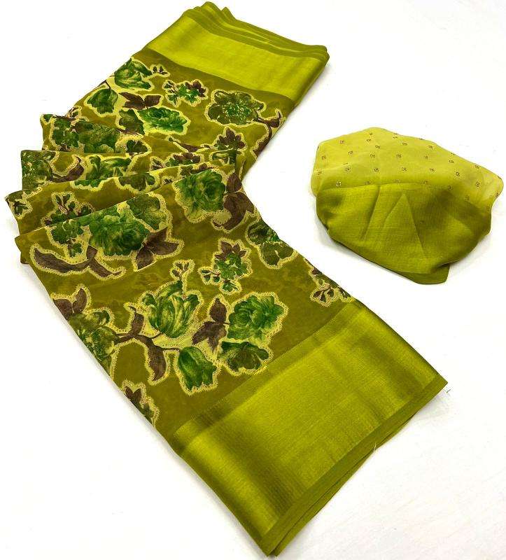 Tulsi beautiful flowers Saree manufacturer in Kolkata 