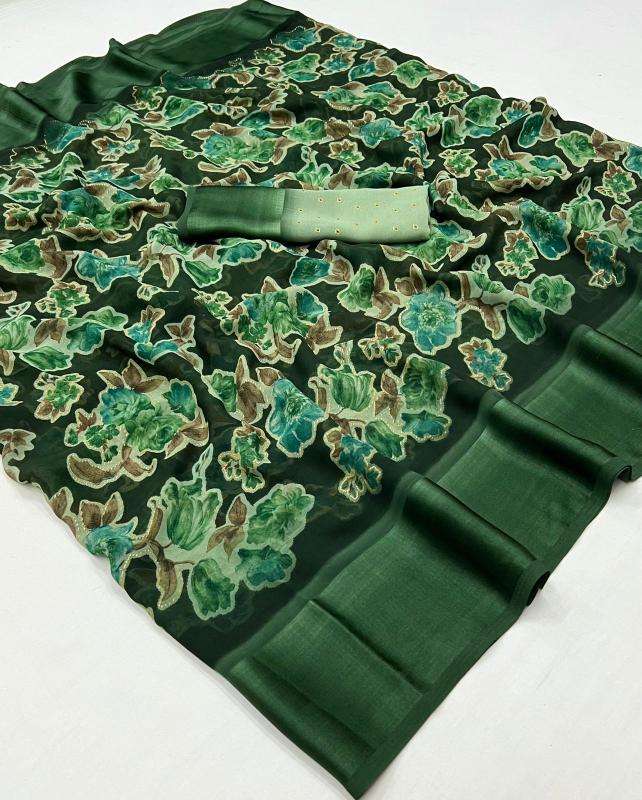 Tulsi beautiful flowers Saree manufacturer in Kolkata 