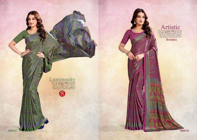 Tulsi star crapes Designer sarees in hydrabad