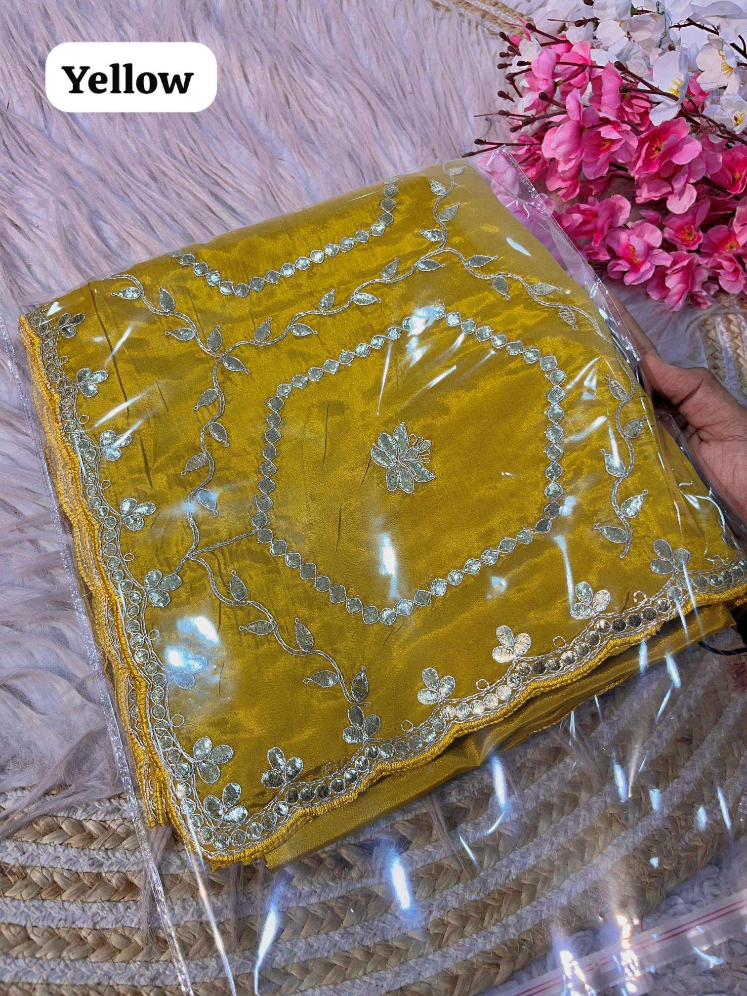 Vinayak gotapatti foil work Casual saree manufacturers in hydrabad