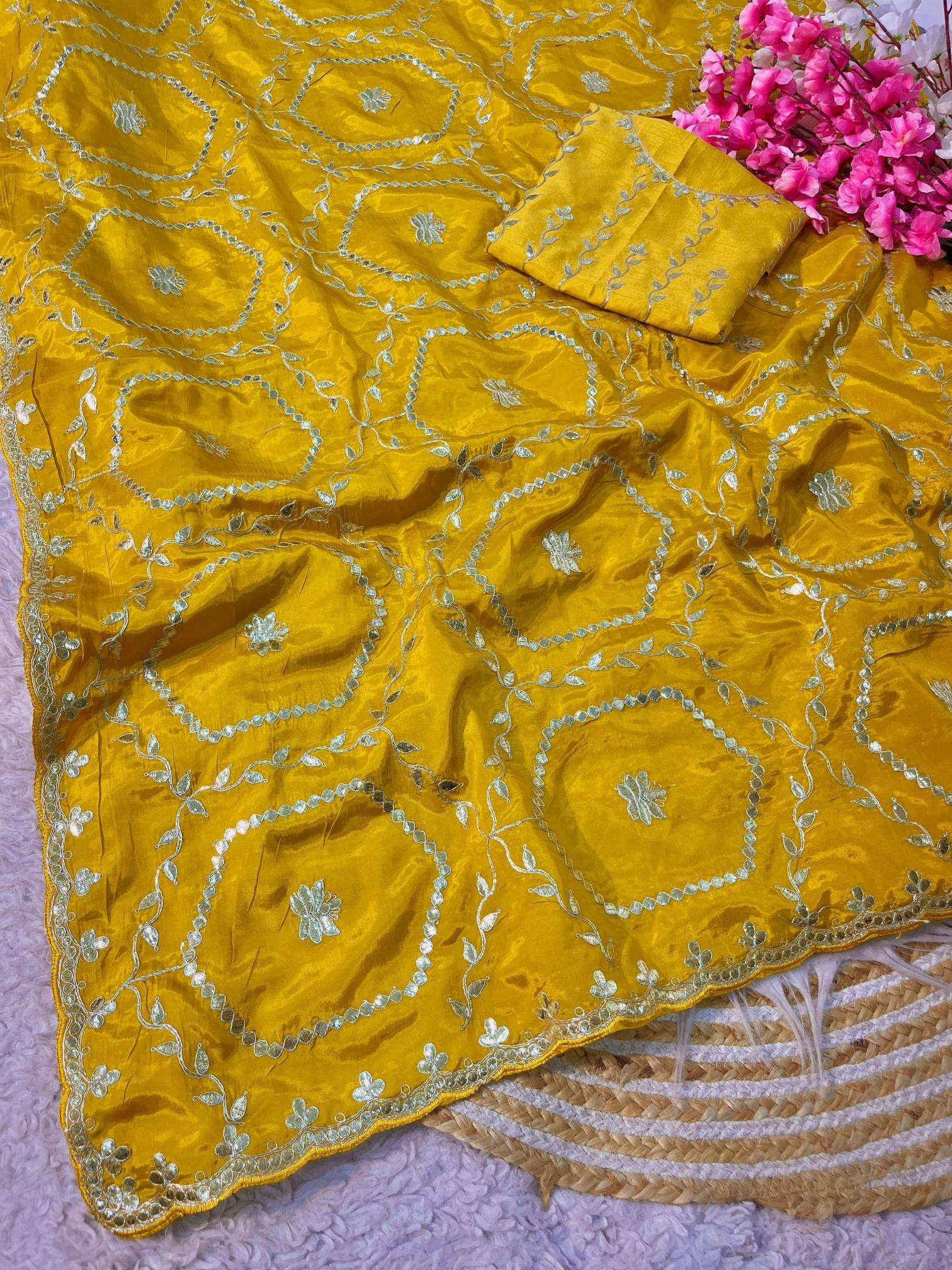 Vinayak gotapatti foil work Casual saree manufacturers in hydrabad