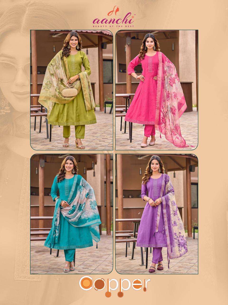 Aanchi copper Kurti suppliers in Ahmedabad