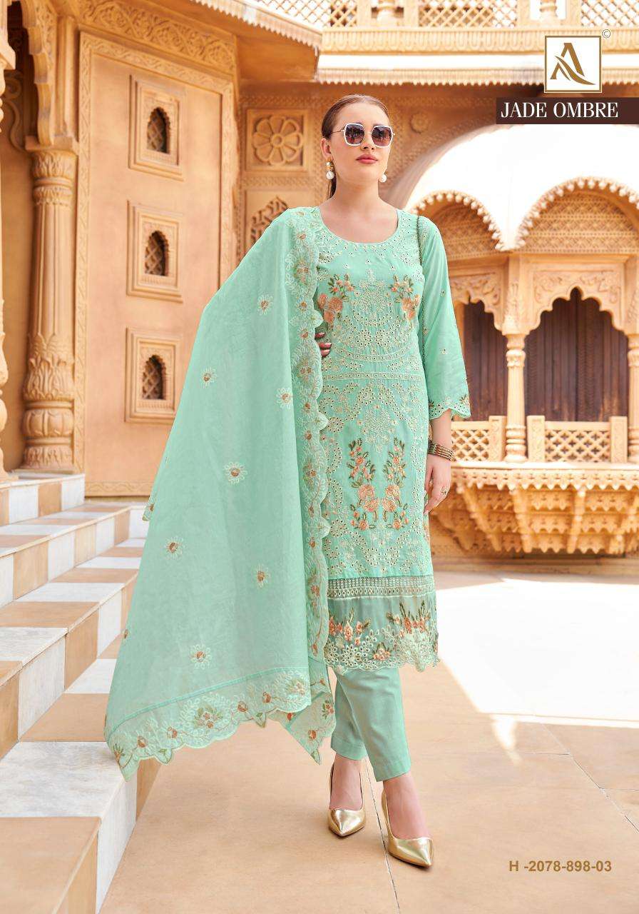 Alok suit jade ombre  Indian dress material wholesale market