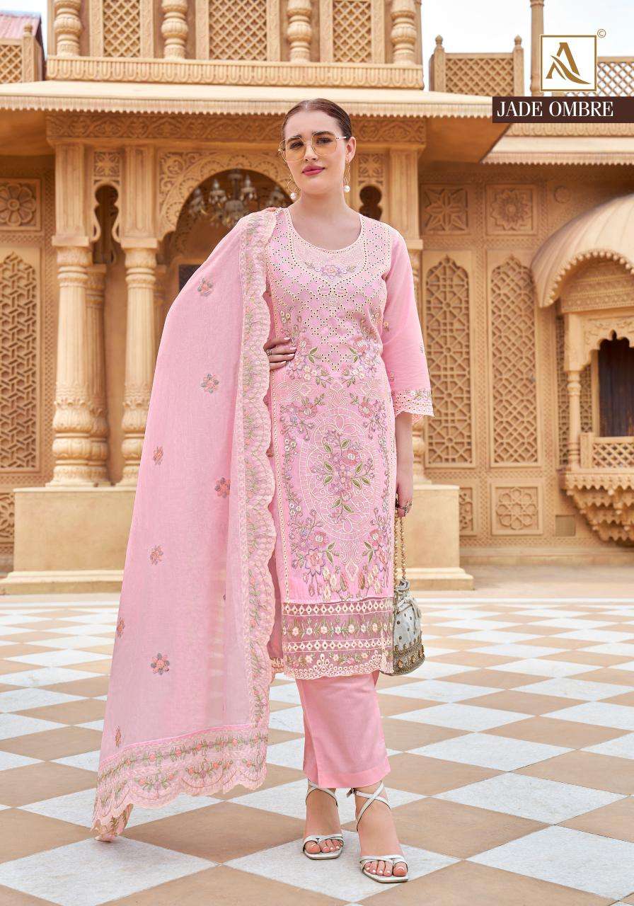 Alok suit jade ombre  Indian dress material wholesale market