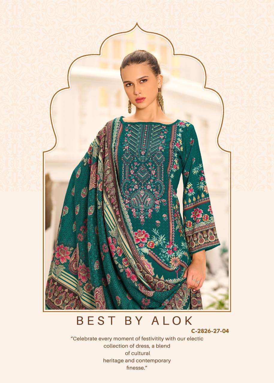 Alok suit mehwish 3 Dress materials manufacturer in Mumbai