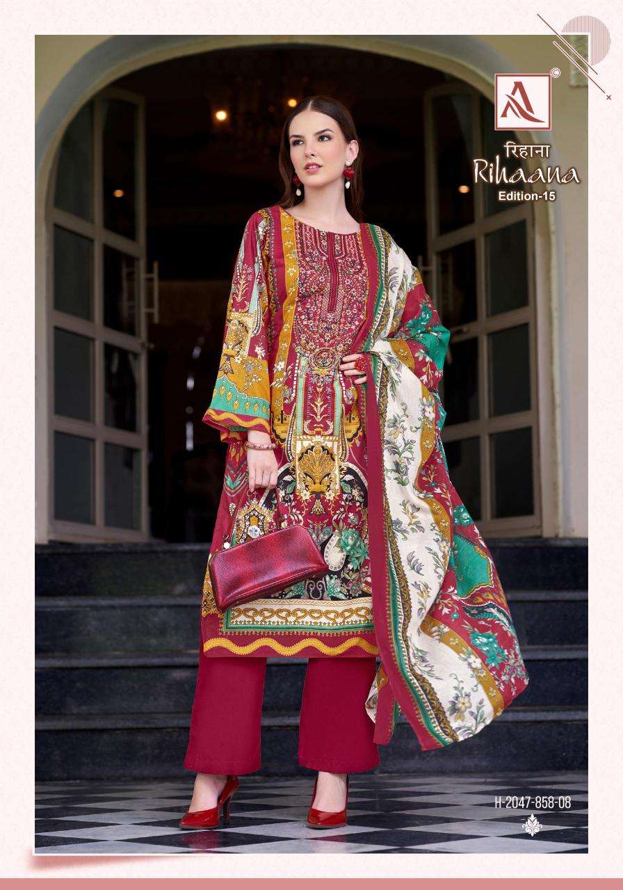Alok suit rihaana-15 Bulk dress materials suppliers in Delhi