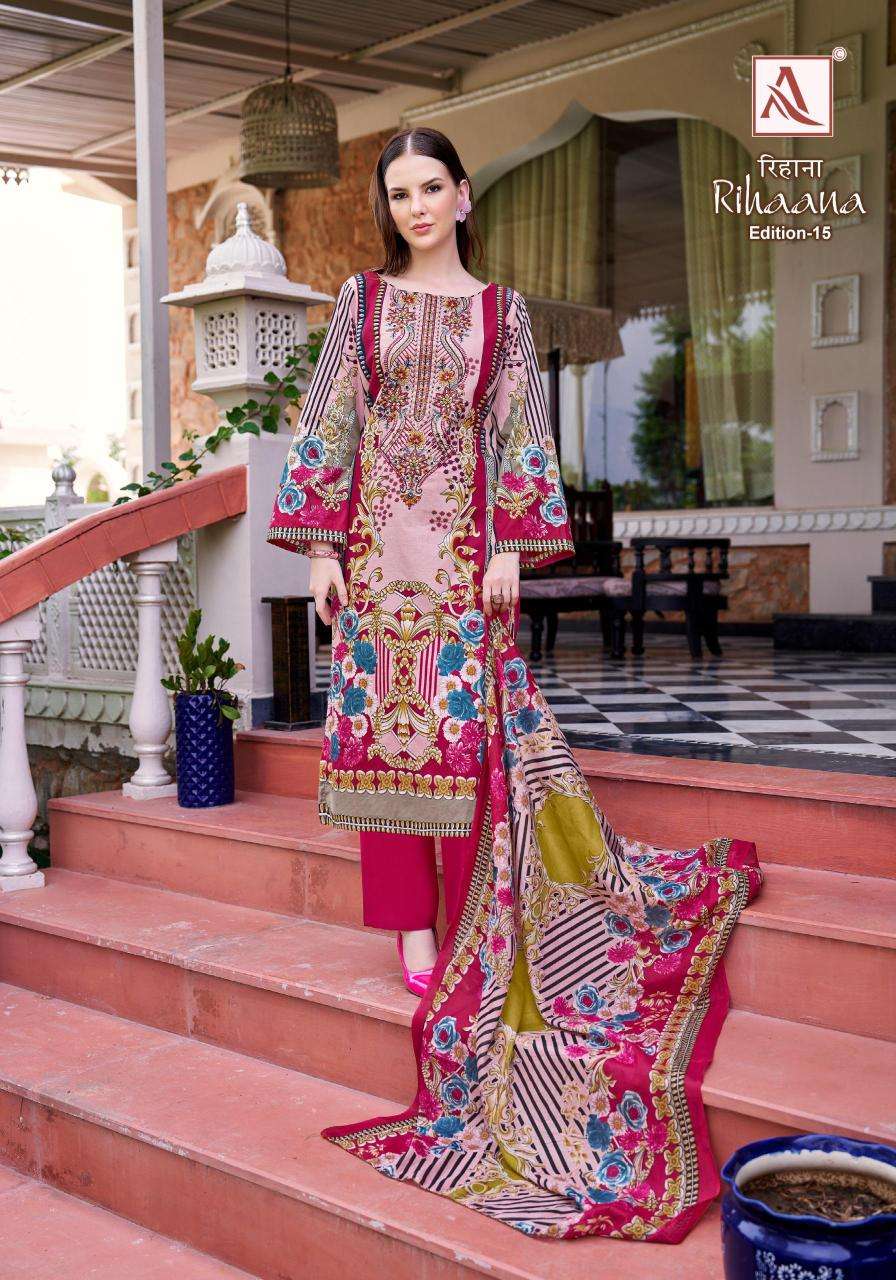 Alok suit rihaana-15 Bulk dress materials suppliers in Delhi