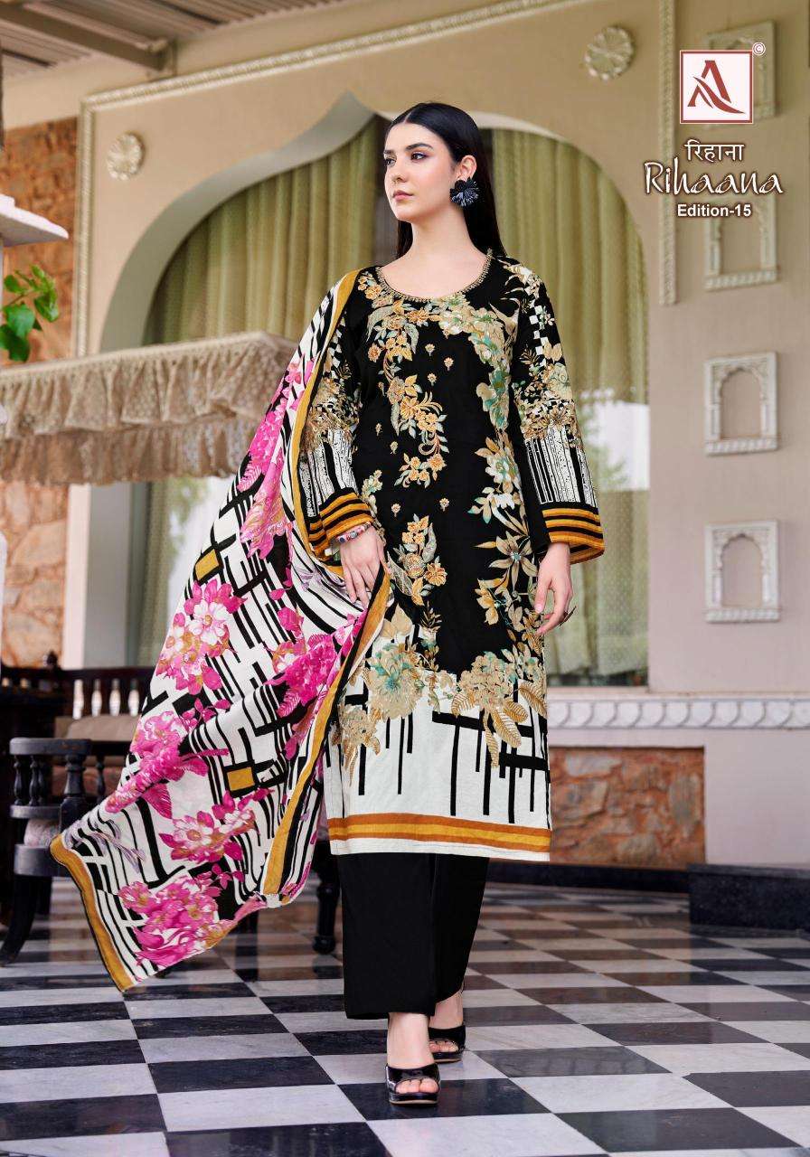 Alok suit rihaana-15 Bulk dress materials suppliers in Delhi