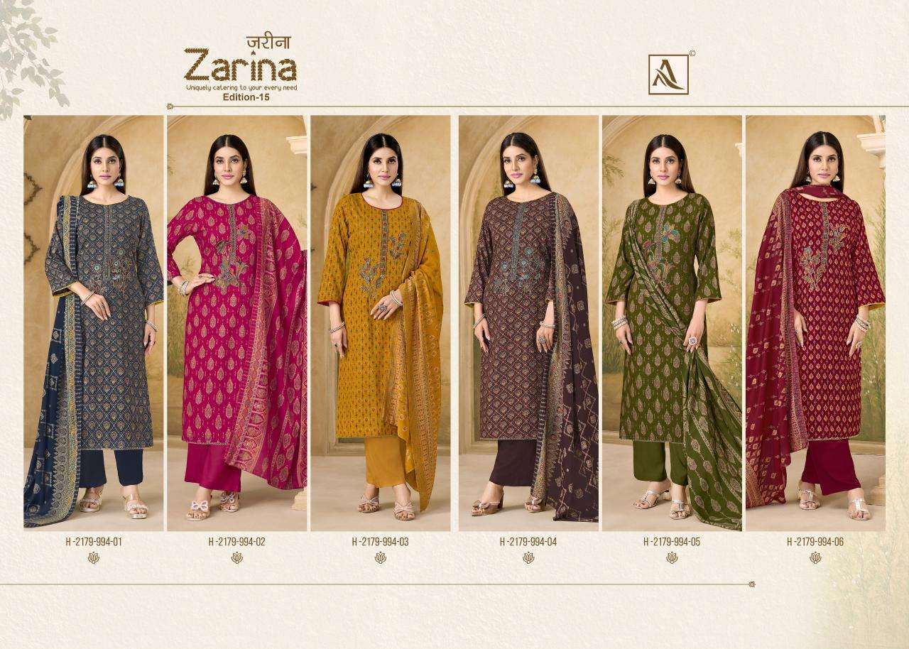Alok suit zarina-15 Dress materials wholesale market