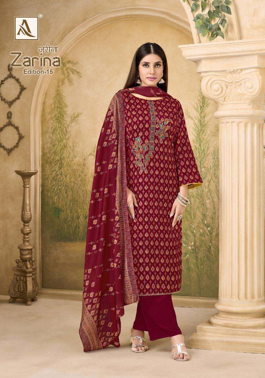 Alok suit zarina-15 Dress materials wholesale market