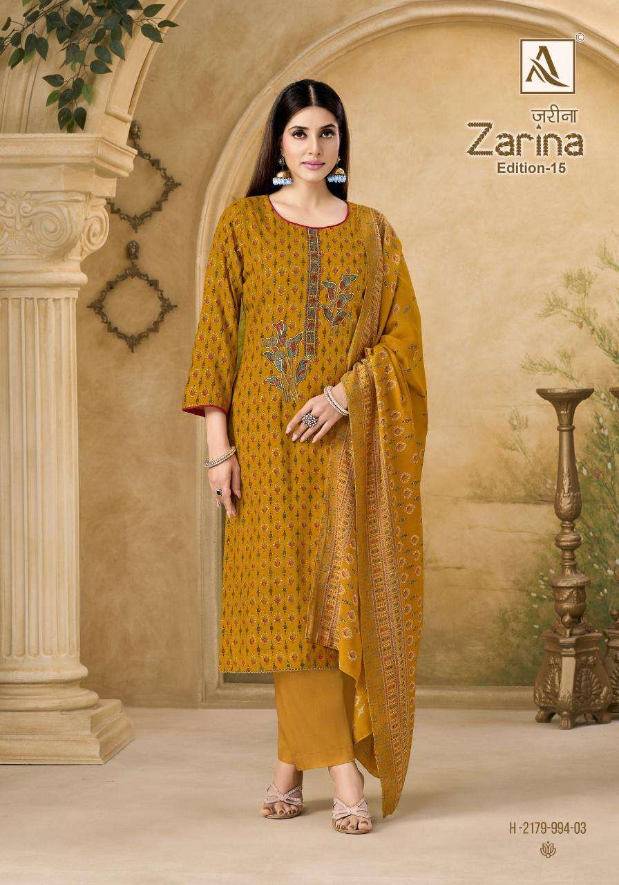 Alok suit zarina-15 Dress materials wholesale market