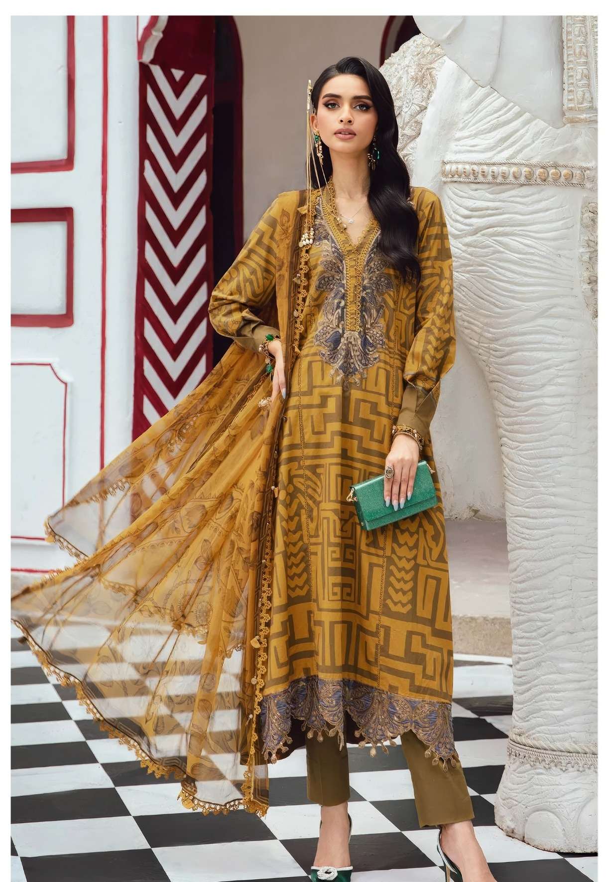 Alzohaib Az 1454 And 1455 Chiffon Dupatta Wholesale Salwar Kameez suppliers