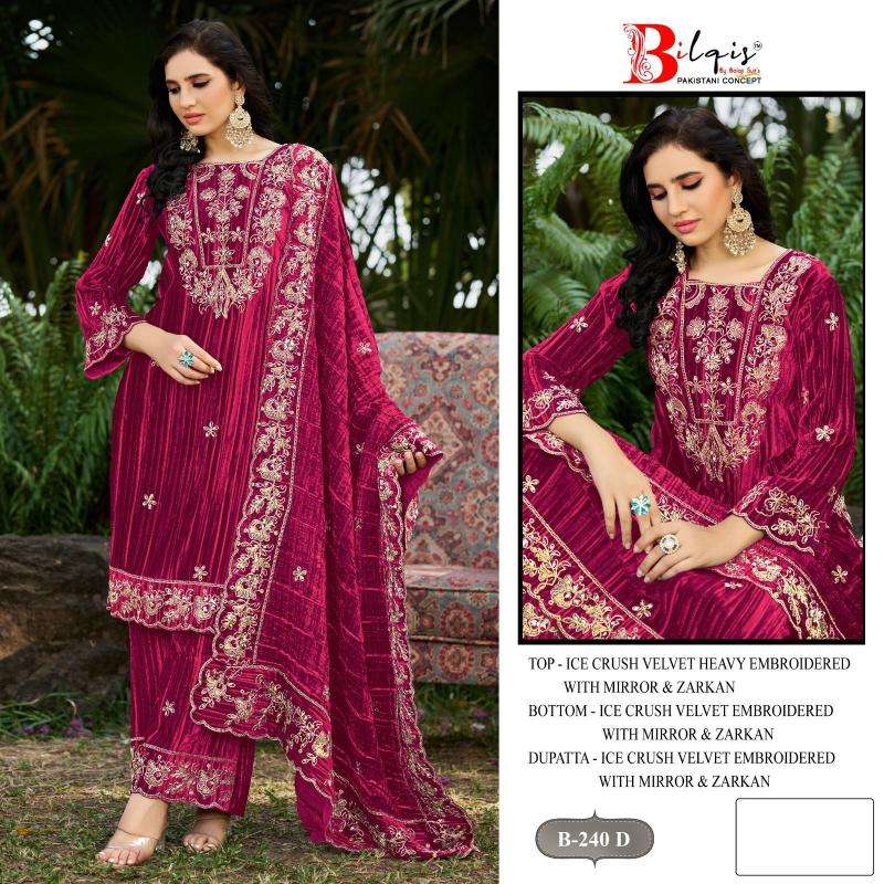 Bilqis d.no B-240 Wholesale Salwar Suits Pune