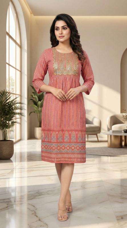 Blue hills cotton stripe Wholesale Kurti manufacturer in Ahmedabad