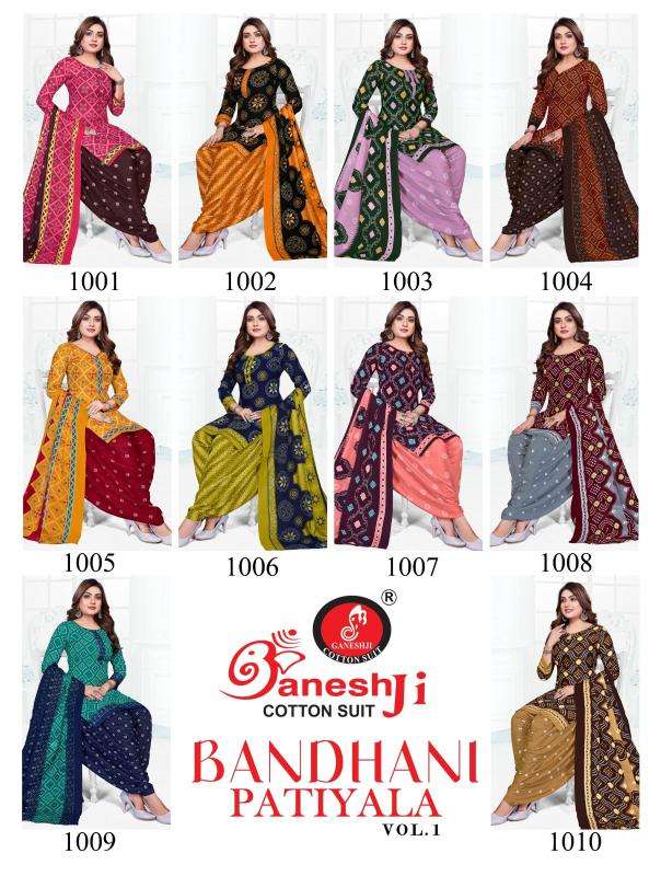 Ganeshji bandhani patiyala vol- 1 Surat dress material online sale