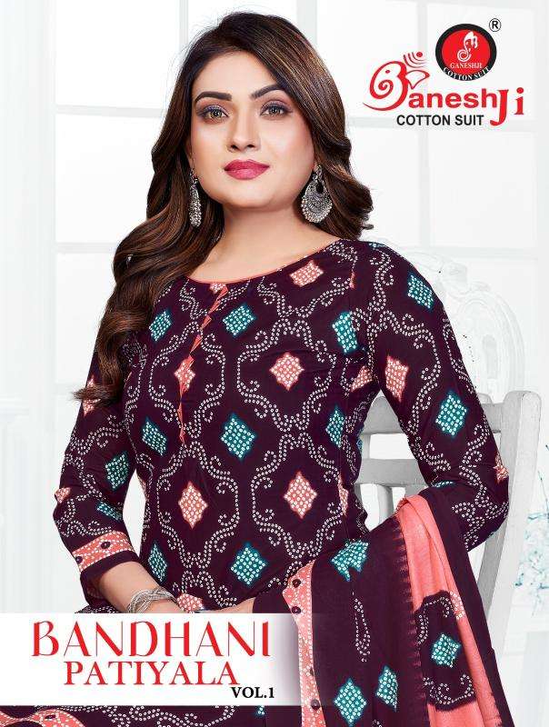 Ganeshji bandhani patiyala vol- 1 Surat dress material online sale