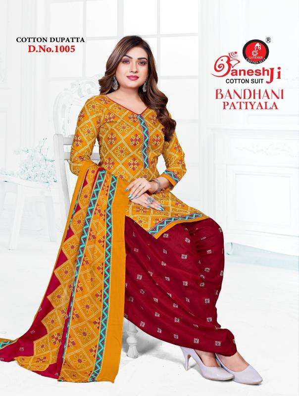 Ganeshji bandhani patiyala vol- 1 Surat dress material online sale