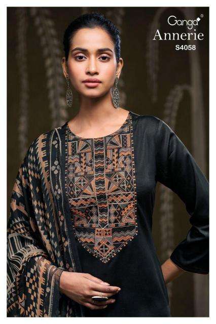 Ganga annerie 4058 Latest dress materials wholesale in Delhi