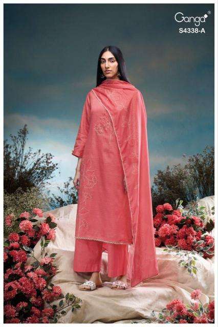 Ganga bresiya 4338 Bridal dress material wholesale in Hyderabad