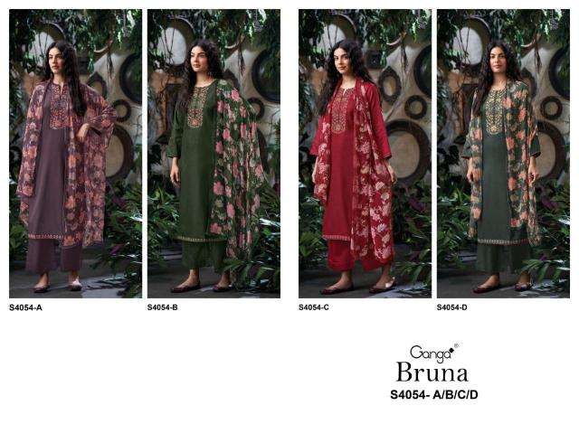 Ganga bruna 4054 Dress material wholesale suppliers in Hyderabad