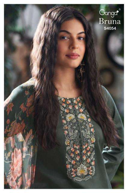 Ganga bruna 4054 Dress material wholesale suppliers in Hyderabad