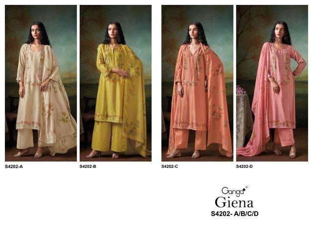 Ganga giena 4202 Dress materials supplier near me