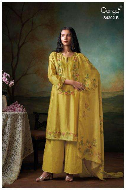 Ganga giena 4202 Dress materials supplier near me