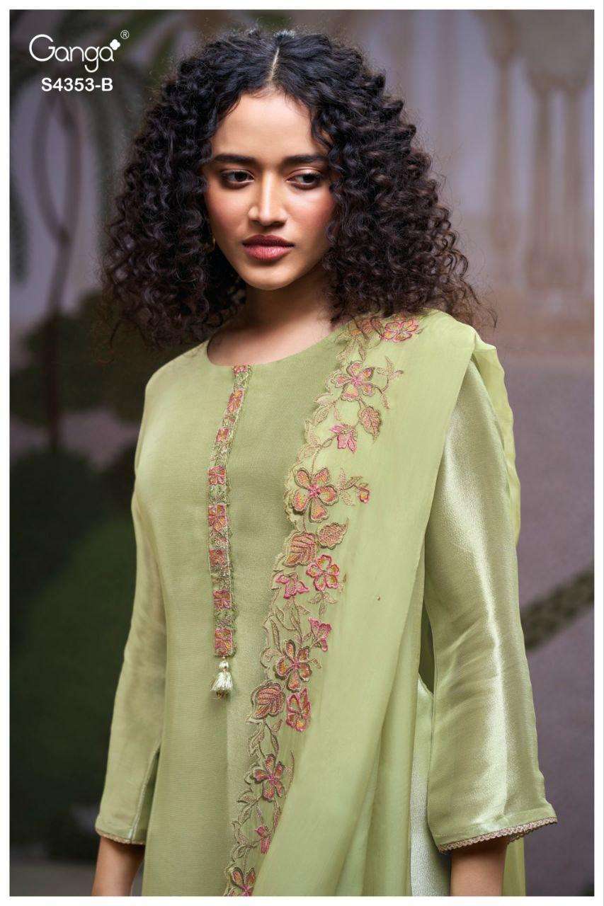 Ganga Glorina 4353  Dress material manufacturers in India