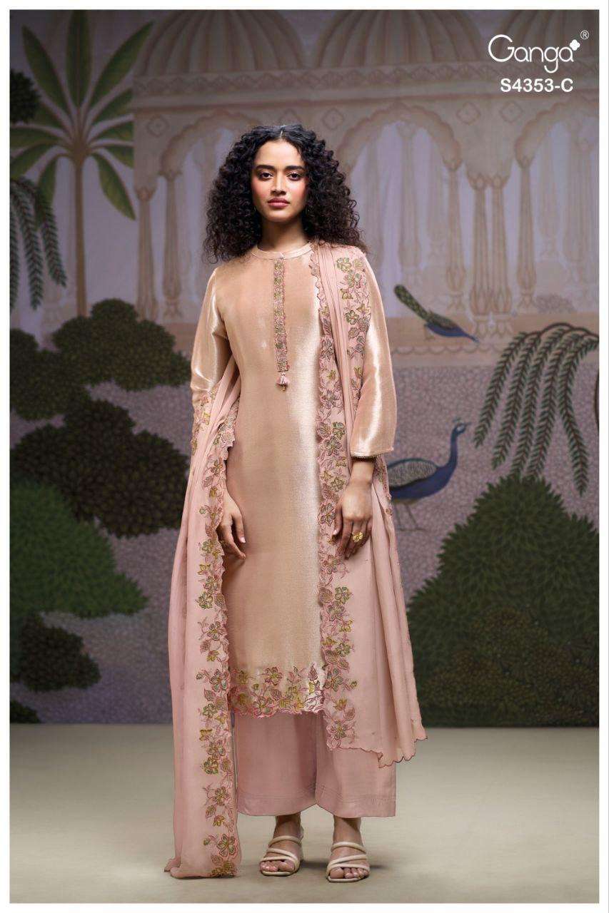 Ganga Glorina 4353  Dress material manufacturers in India