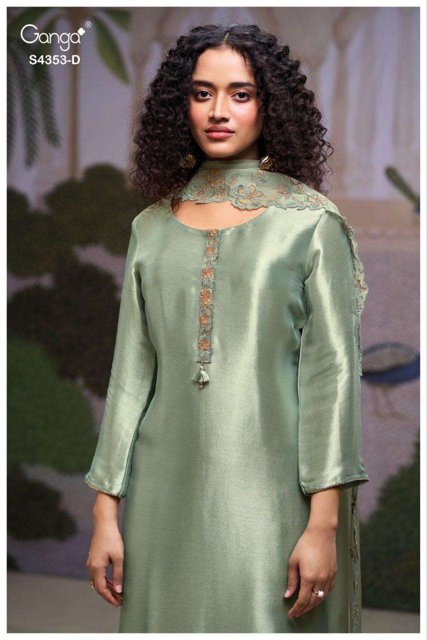 Ganga Glorina 4353  Dress material manufacturers in India