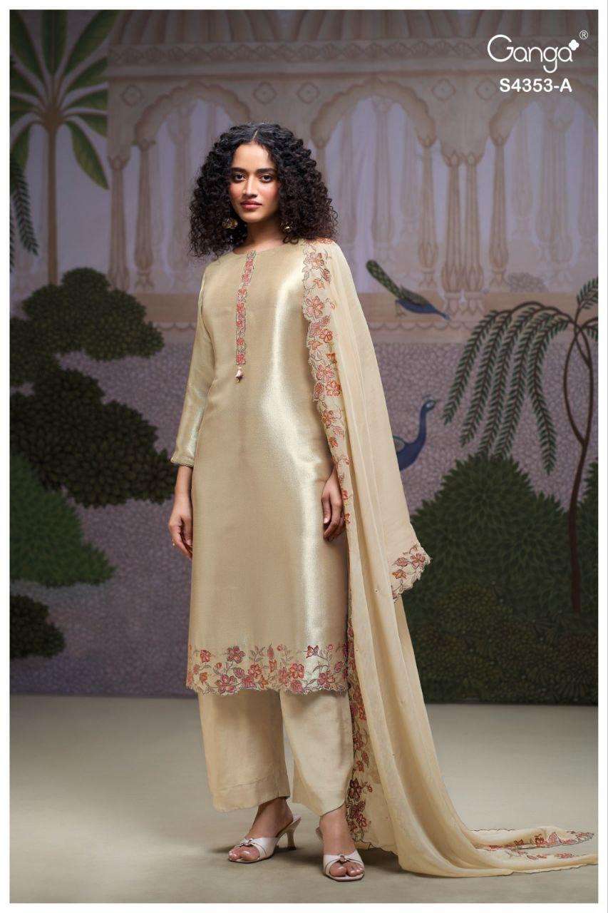 Ganga Glorina 4353  Dress material manufacturers in India