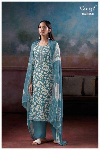 Ganga gynah 4083 Dress materials wholesale in pune
