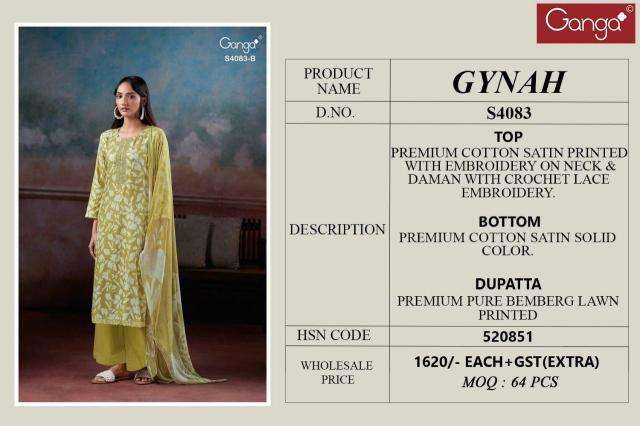 Ganga gynah 4083 Dress materials wholesale in pune