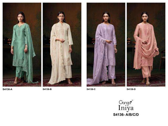 Ganga iniya 4136 Wholesale dress material market in Mumbai