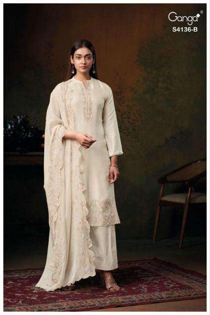 Ganga iniya 4136 Wholesale dress material market in Mumbai