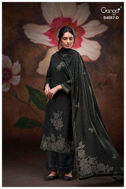 Ganga jaashvi 4087 Unstitched dress materials wholesale